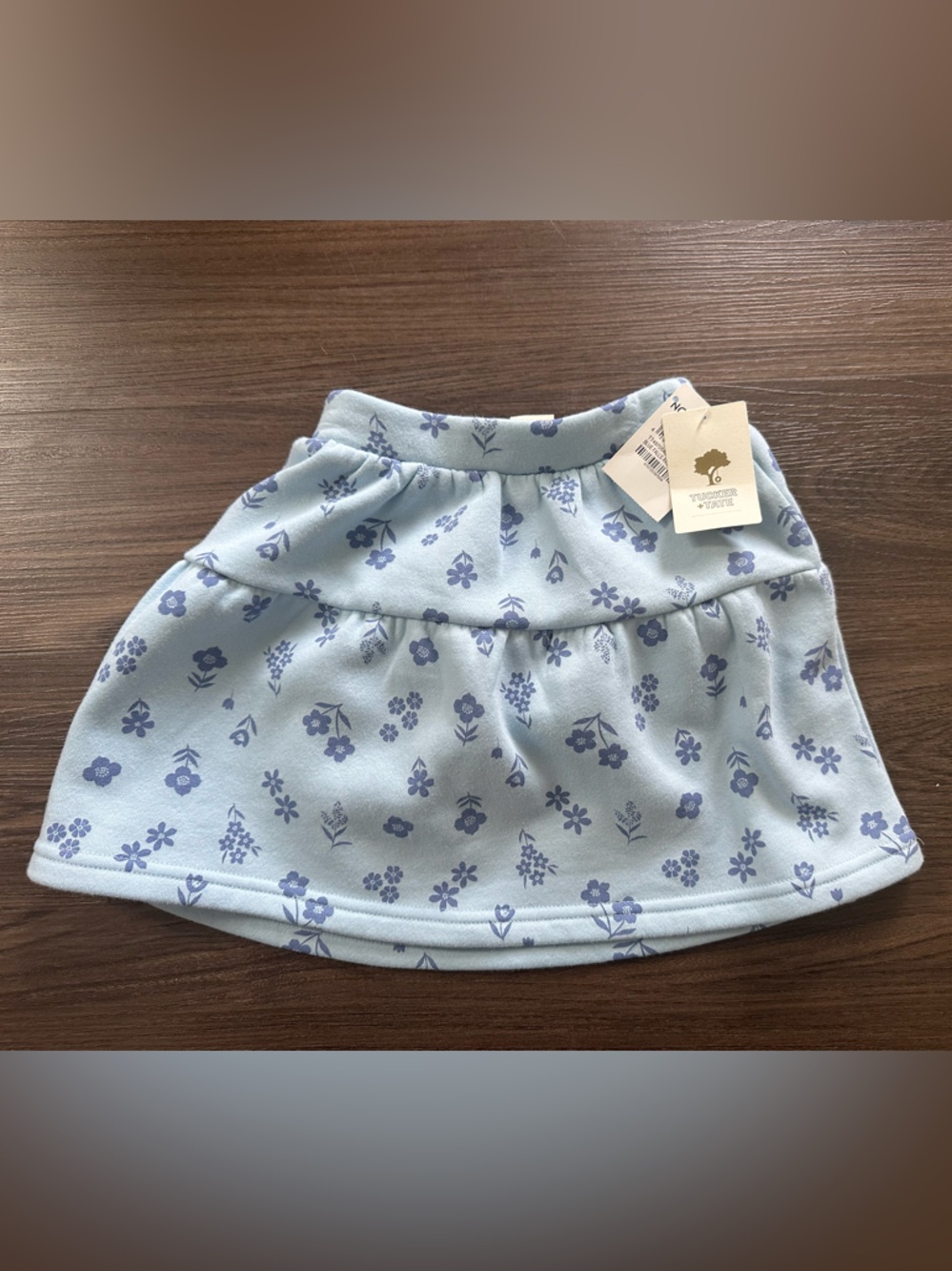 NWT Tucker + Tate Toddler Girl 4T Light Blue Floral Skort
